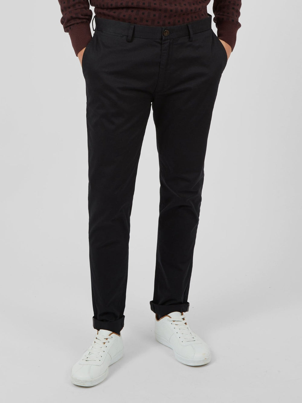 Pantaloni Ben Sherman Signature Skinny Stretch Chino Nere | 531928-SCR