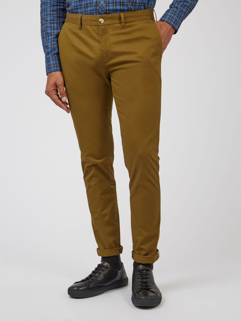 Pantaloni Ben Sherman Signature Skinny Stretch Chino Marroni | 572364-HBV