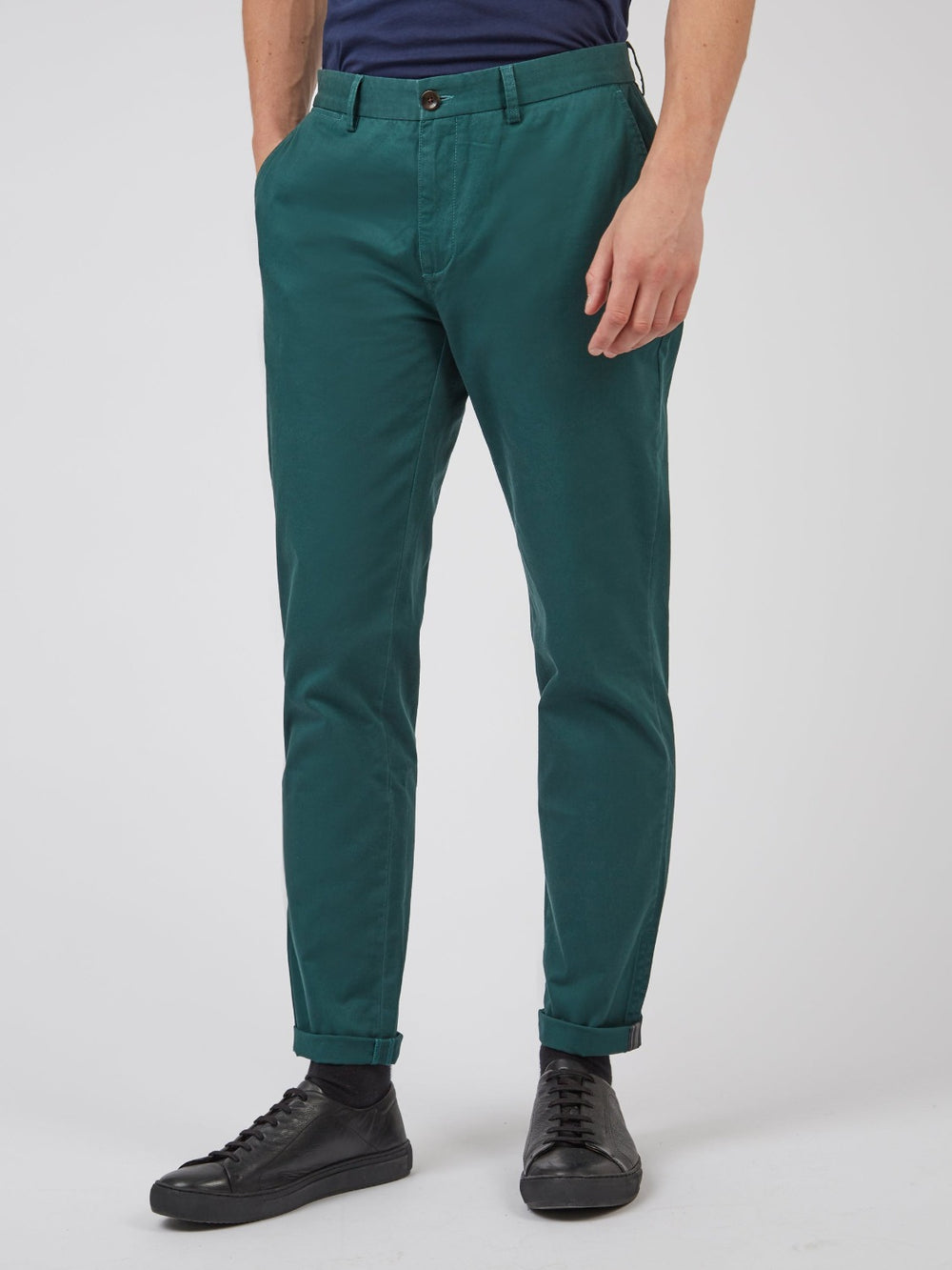 Pantaloni Ben Sherman Signature Slim Stretch Chino Verdi | 071659-SGN