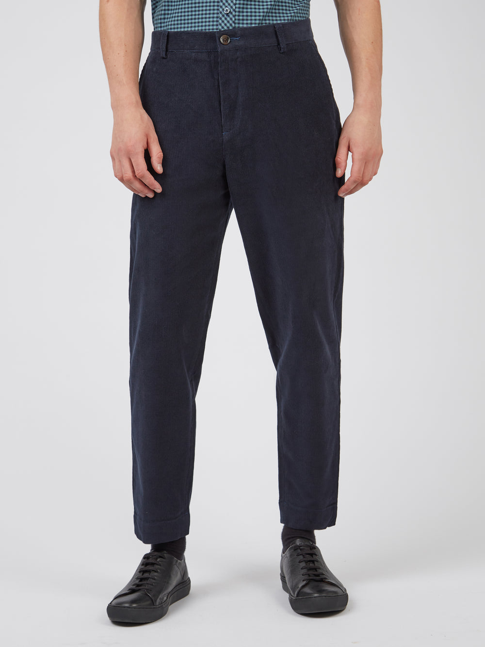 Pantaloni Ben Sherman Tapered Corduroy Nere | 359428-BUS