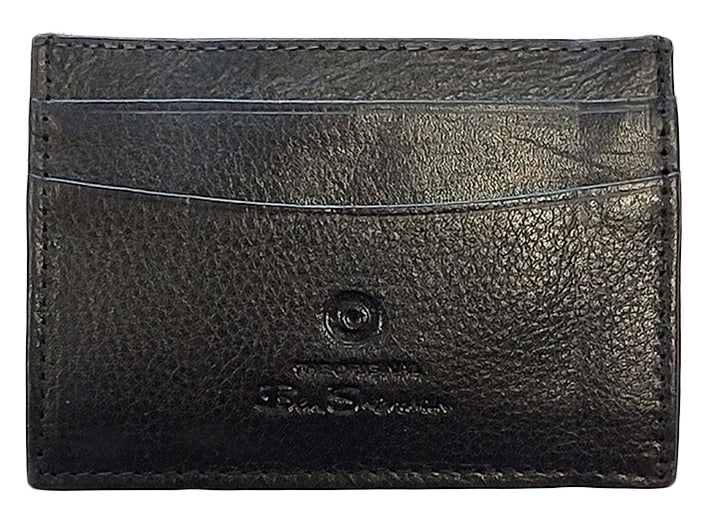 Portafogli Ben Sherman Koki Leather Card Holder Nere | 760532-LXM