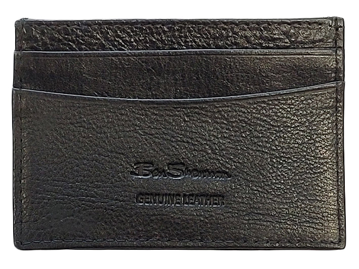 Portafogli Ben Sherman Koki Leather Card Holder Nere | 760532-LXM