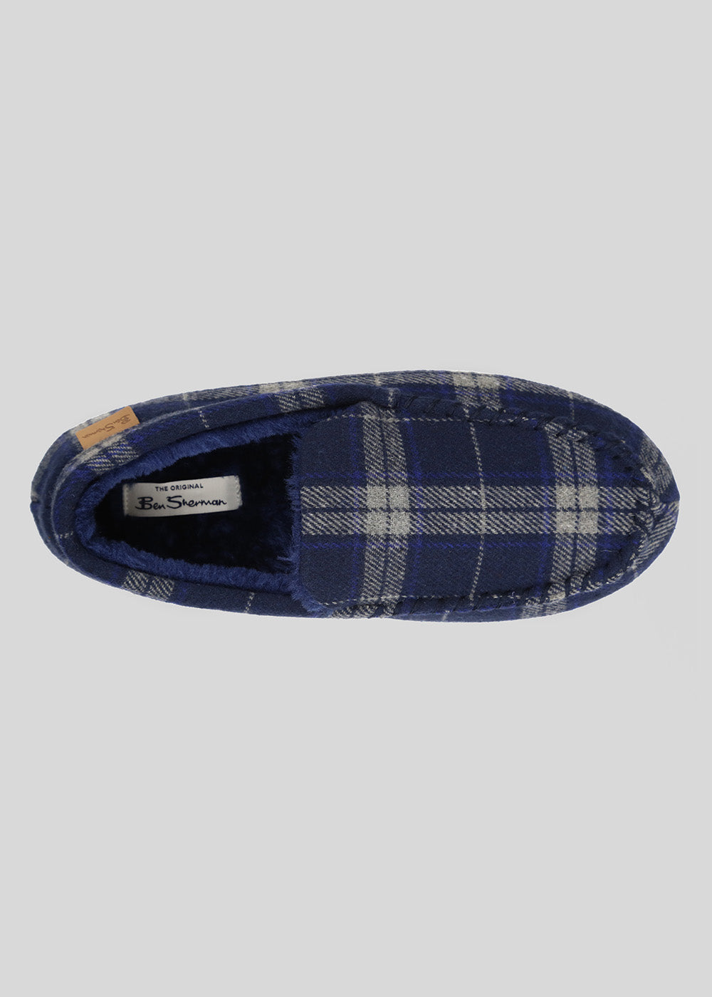 Slipper Ben Sherman Gritti Palace Check Moccasin Blu Marino | 392456-SBR