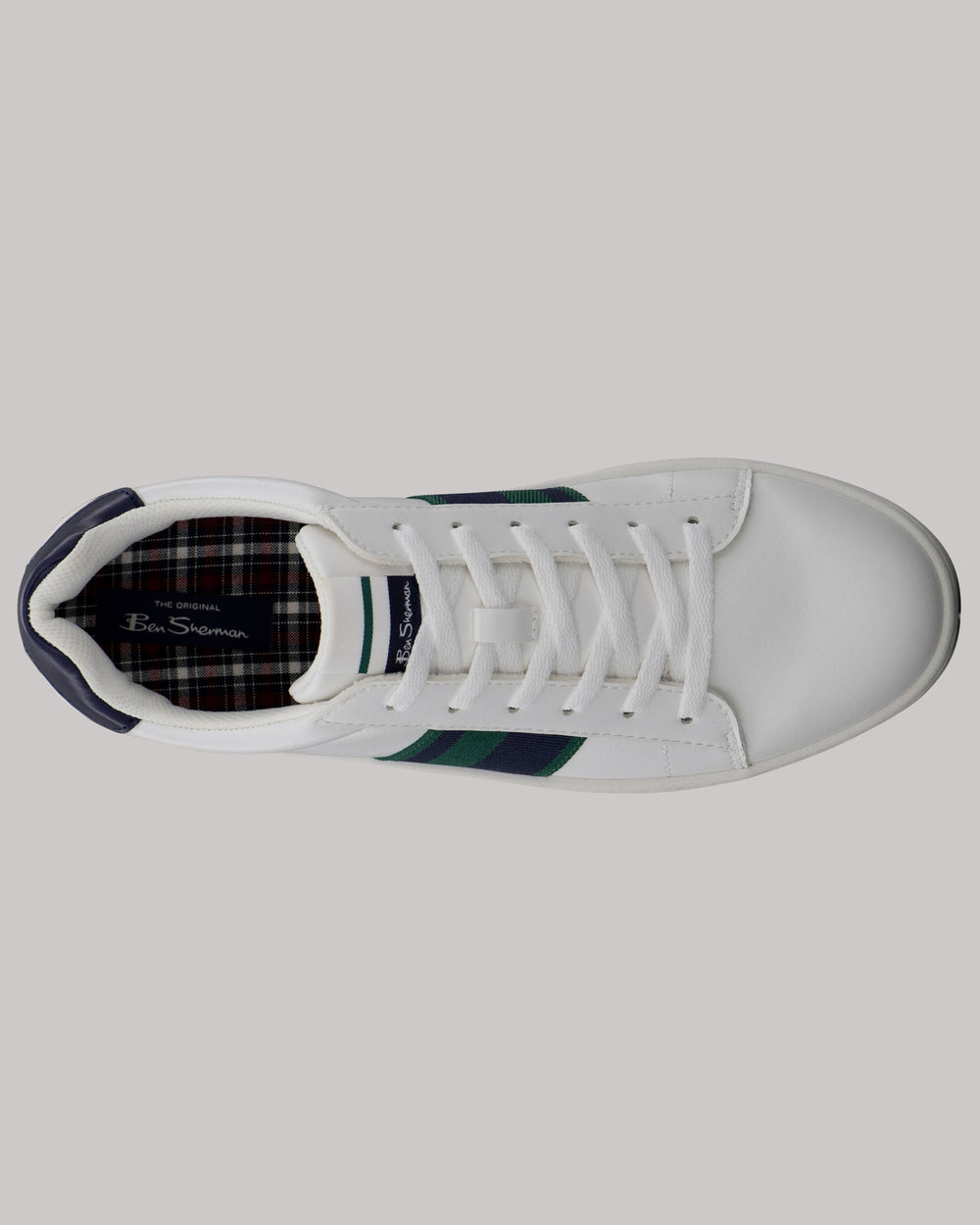 Sneakers Ben Sherman Hampton Stripe Bianche Blu Marino Verdi | 723410-HLJ