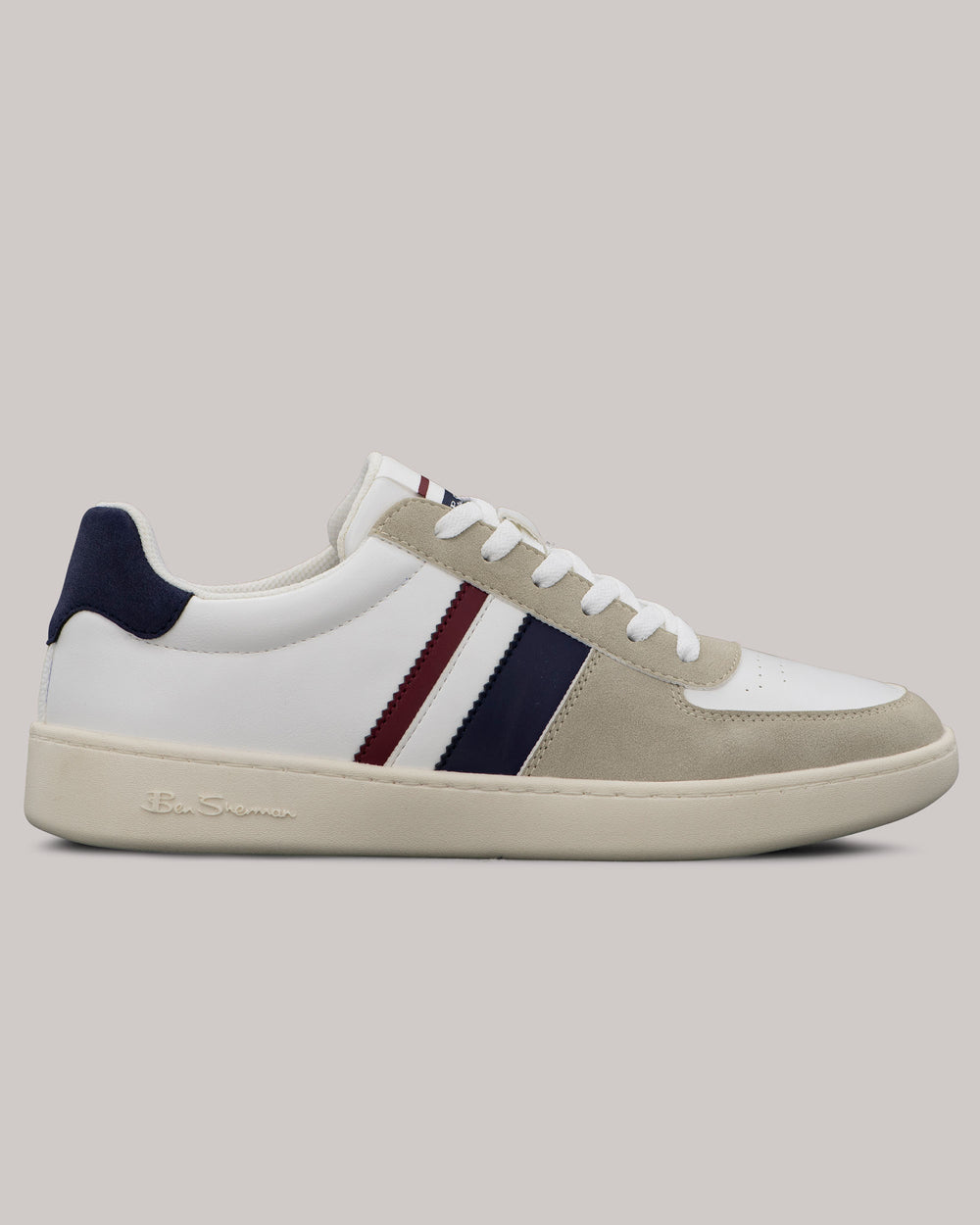 Sneakers Ben Sherman Hyde Navy Stripe Bianche | 250617-DRE