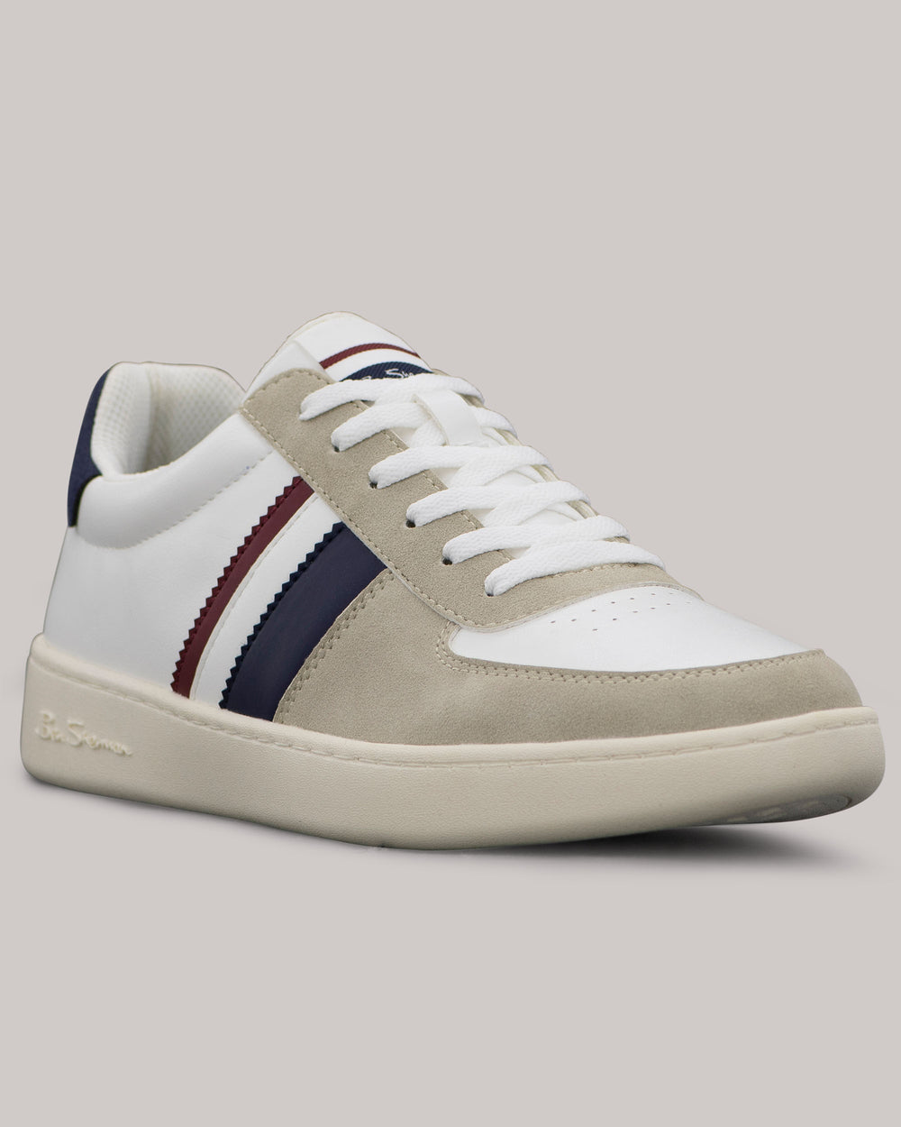 Sneakers Ben Sherman Hyde Navy Stripe Bianche | 250617-DRE