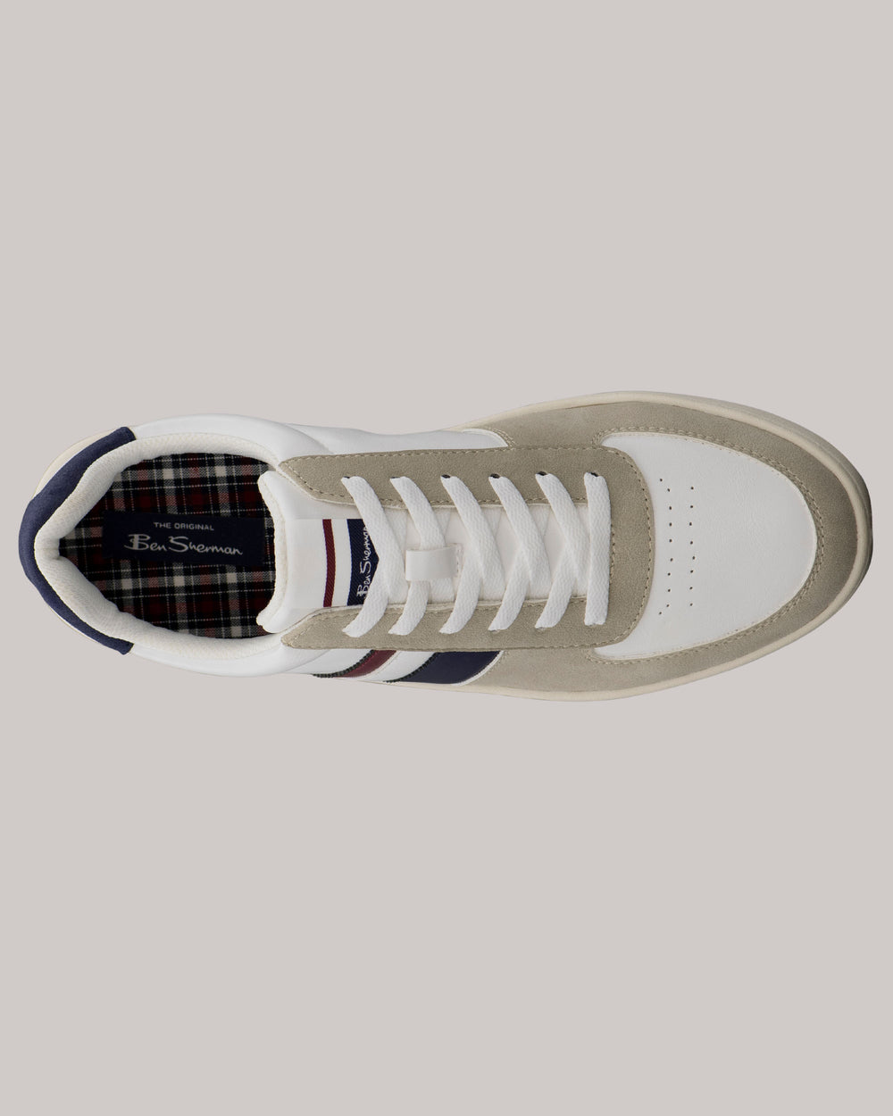 Sneakers Ben Sherman Hyde Navy Stripe Bianche | 250617-DRE