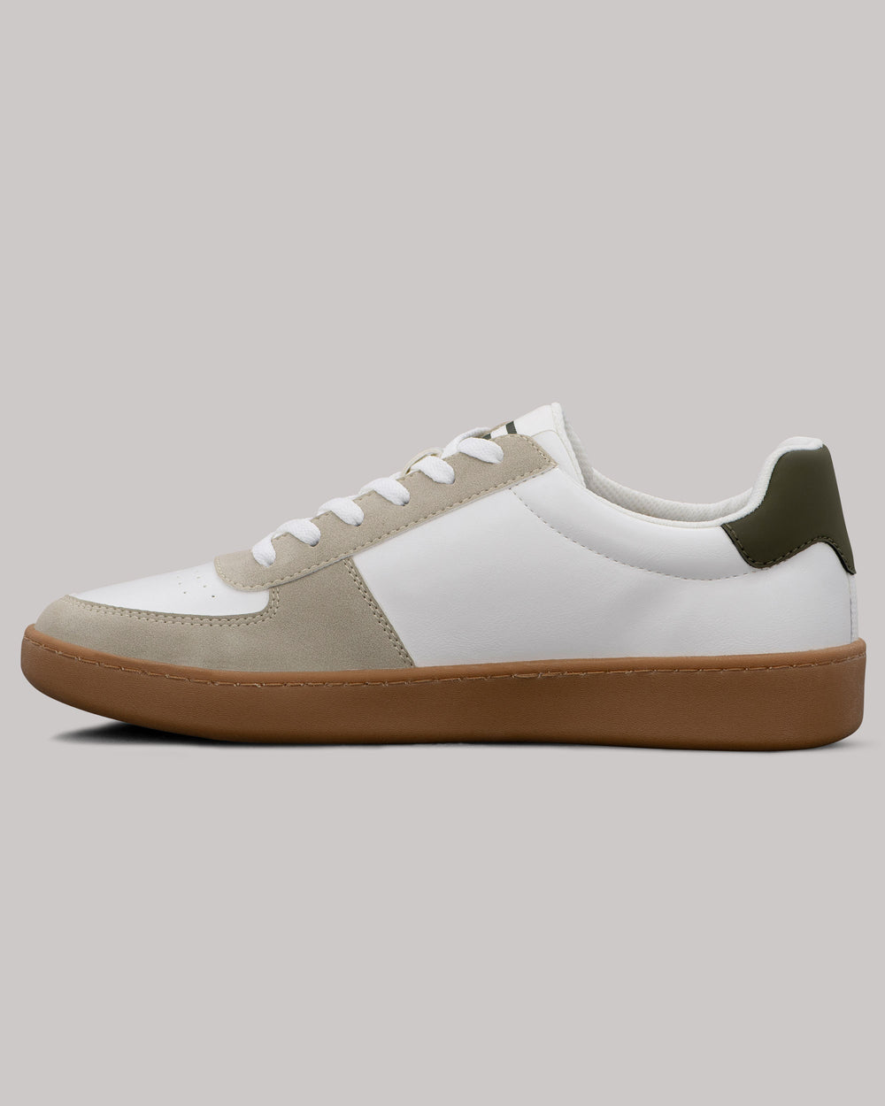 Sneakers Ben Sherman Hyde Olive Stripe Bianche | 126097-FVS